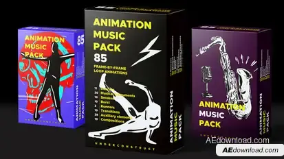 Animation music pack Elements template preview