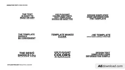 Animation Text Titles template preview