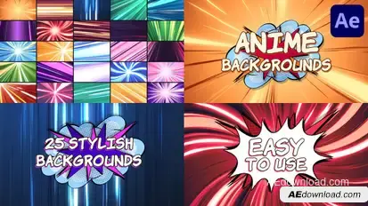 Anime Backgrounds | After Effects Elements template preview