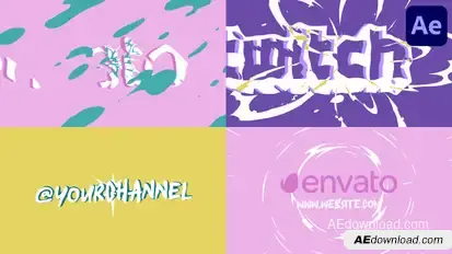 Anime Energy Logo for After Effects Logo Stings template preview