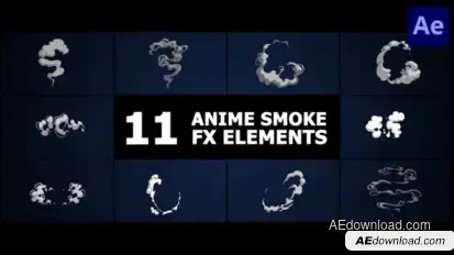 Anime Smoke Elements | After Effects Elements template preview