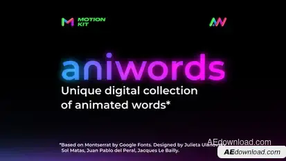 Aniwords — Animated Words Titles template preview