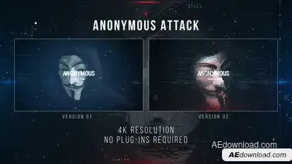 Anonymous Attack Logo Stings template preview