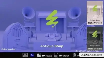 Antique Shop Intro Logo Stings template preview