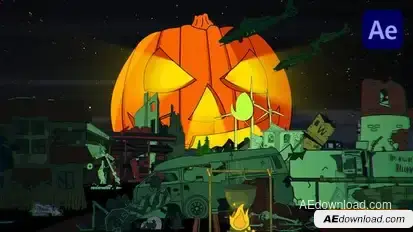 Apocalyptic Halloween Logo Stings template preview