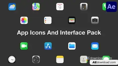 App Icons And Interface Pack for After Effects Elements template preview