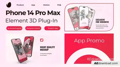 App Phone 15 3D Presentation Product Promo template preview