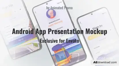 App Presentation Android Mockup Product Promo template preview