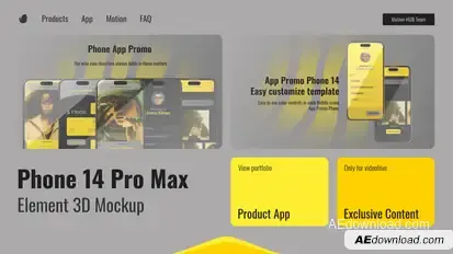 App Promo - Yellow Gray Pantone Product Promo template preview