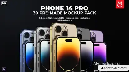 App Promo Phone 14 Pro Mockup Pack Product Promo template preview