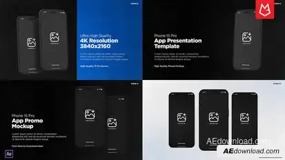 App Promo | Phone 15 Pro Matte Black Product Promo template preview