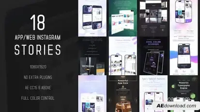 App / Website Instagram Stories Product Promo template preview