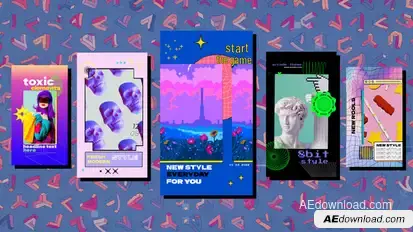 Arcade 8bit Game Instagram Stories Product Promo template preview