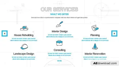 Architect Company Presentation & Trailer Video Displays template preview