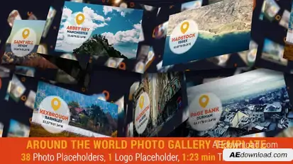 Around The World Photo Gallery Video Displays template preview