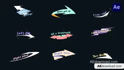 Arrow sketch titles [After Effects] Titles template preview