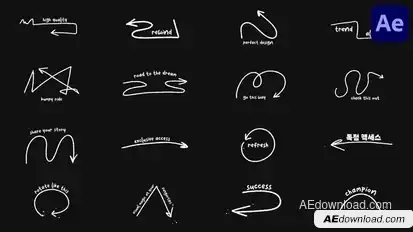 Arrows And Pointers With Titles for After Effects Titles template preview