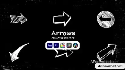 Arrows Animated Stickers Elements template preview
