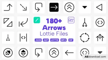 Arrows Lottie Files Elements template preview