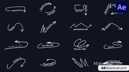 Arrows Pointers for After Effects Titles template preview