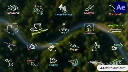 Arrows Titles for After Effects Titles template preview