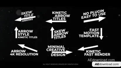 Arrows Titles RGB Titles template preview