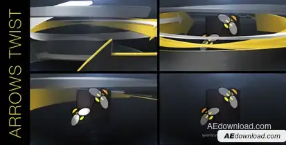 Arrows Twist Logo Stings template preview