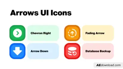 Arrows UI Icons Elements template preview