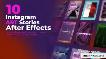 Art Instagram Stories Elements template preview