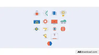 Artificial Icons vol. 1 Infographics template preview