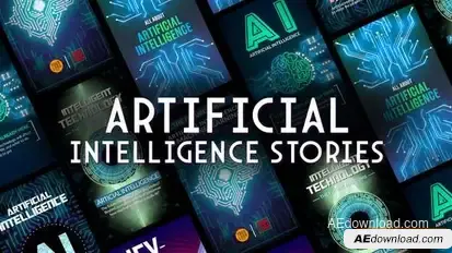Artificial Intelligence Stories Openers template preview
