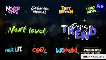 Artistic Colorful Titles for After Effects Titles template preview