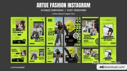 Artue Fashion Instagram Product Promo template preview