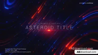 Asteroid Cinematic Title Titles template preview