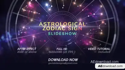 Astrological Zodiac Sign l Slideshow Video Displays template preview