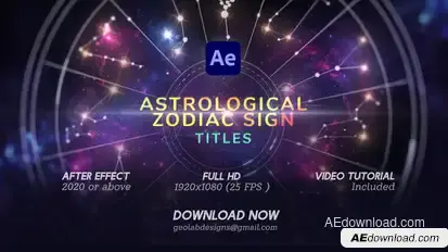 Astrological Zodiac Sign Titles Video Displays template preview
