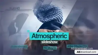 Atmospheric Slideshow Video Displays template preview