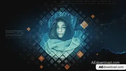Atmospheric Slideshow Project Video Displays template preview