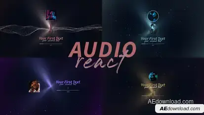 Audio React Music Visualizer Video Displays template preview