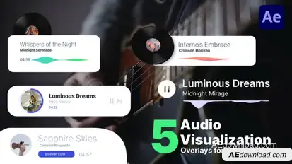 Audio Visualization Overlays Product Promo template preview