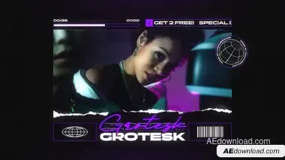 Audio visualizer template for After Effects - Grotesk Product Promo template preview
