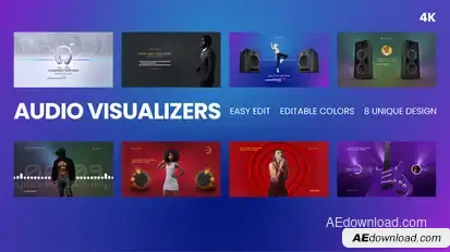 Audio Visualizers Video Displays template preview