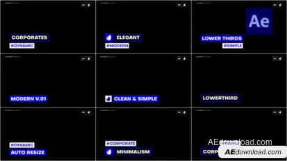 Auto Resize Lower Thirds Elements template preview