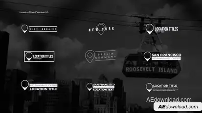 Auto-Scale Location Titles 5.0 | AE Titles template preview