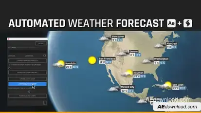 Automated WEATHER Forecast - WORLD Weather broadcast-packages template preview