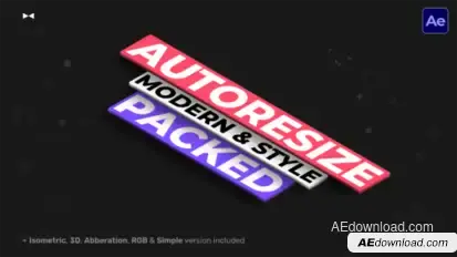 Autoresize Box Titles  AE Titles template preview