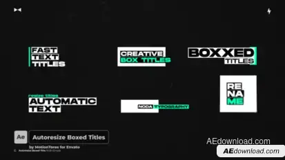 Autoresize Boxed Titles  AE Titles template preview