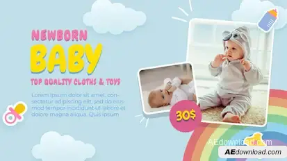 Autumn Baby Collection B161 Product Promo template preview