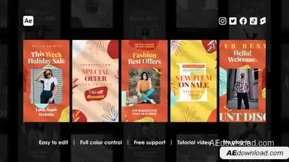 Autumn Instagram Stories Product Promo template preview