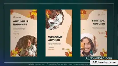 Autumn Instagram Story Openers template preview
